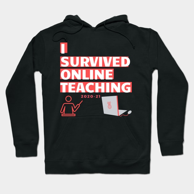 I survived online teaching funny logo covid homeschool mum dad Hoodie by Roymerch